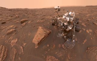 NASA's Mars rover Curiosity captures an image of the global dust storm in June 2018. Remnants of the massive storm may still be in the atmosphere when NASA's InSight mission lands in November.