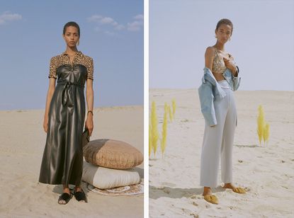 Nanushka: It’s no surprise we have a soft spot for Budapest-based label Nanushka - the brand is renowned for its supple vegan leather. It’s S/S 2019 presentation was a postmodern mash up of references, from the symbolism of ancient Egypt to the heel-kicking aesthetic of Wildern Western rodeo.