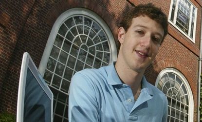 Mark Zuckerberg, pictured in 2004, dropped out of Harvard after creating Facebook and billionaire Peter Thiel wants to make sure more Zuckerbergs aren't lost to college.