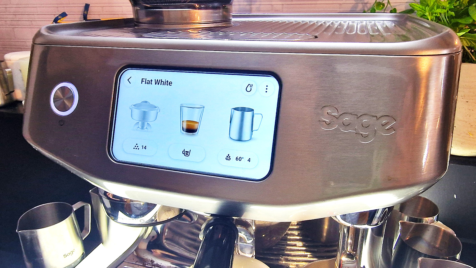 Sage Oracle Jet making a flat white