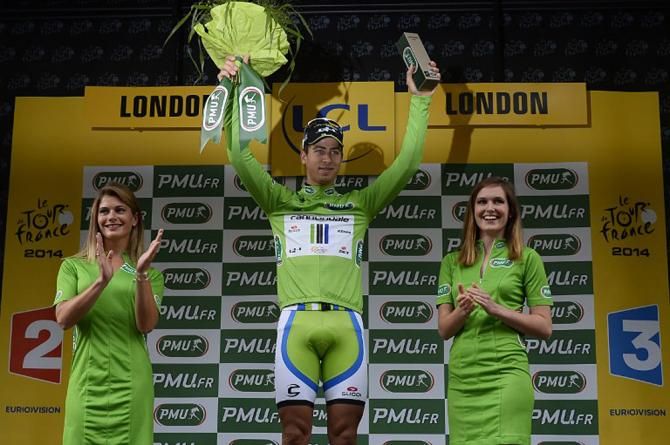 Peter Sagan (Cannondale) leads the green jersey competition