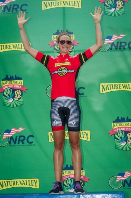Ally Stacher (Specialized-lululemon) took home the most aggressive jersey today.