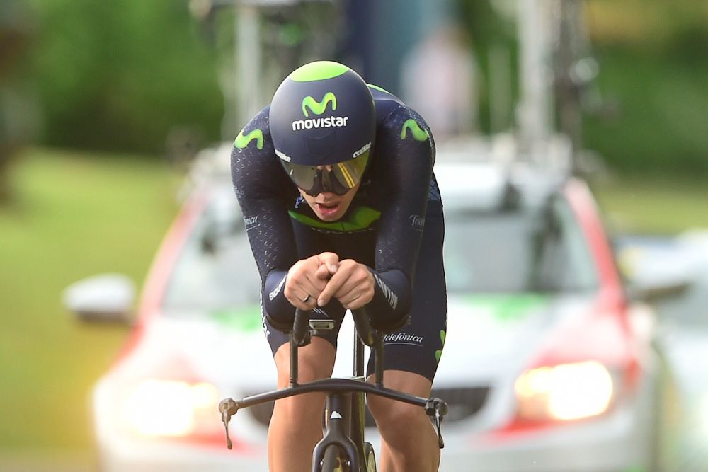 Alex Dowsett on his way to winning his fifth British time trial title