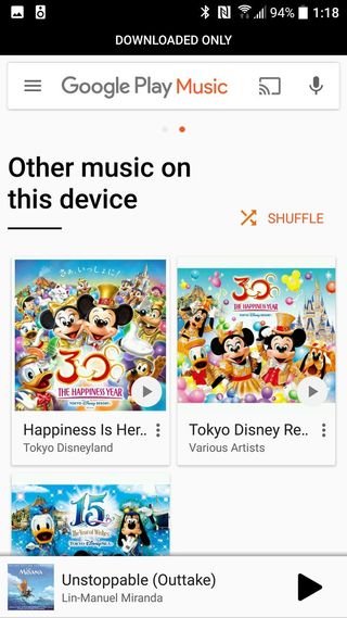 On-device music