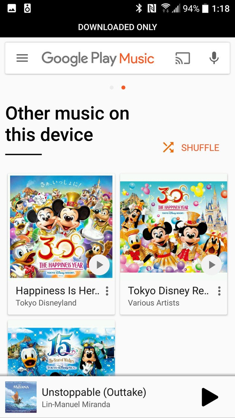 On-device music