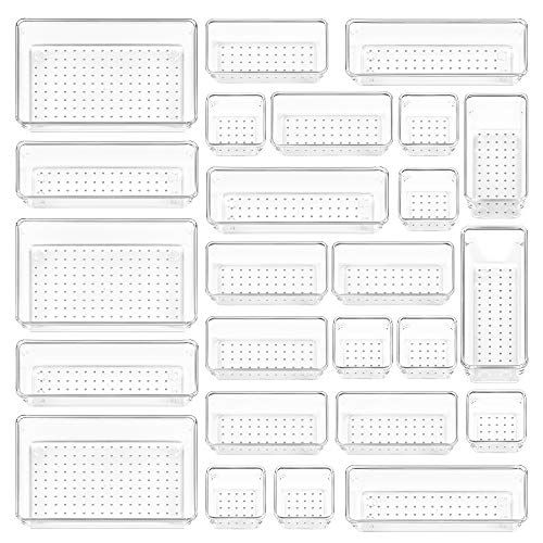25-piece Plastic Drawer Organizers Set