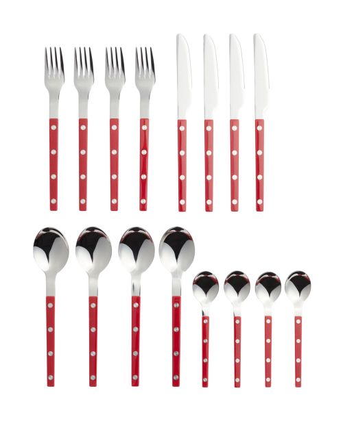 16-Piece Red Cutlery Set