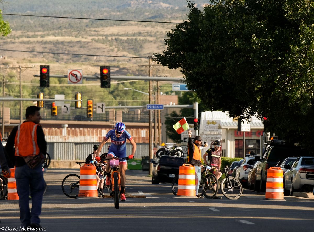 Maghalie Rochette (Clif Pro Team) leading a breakaway for several laps