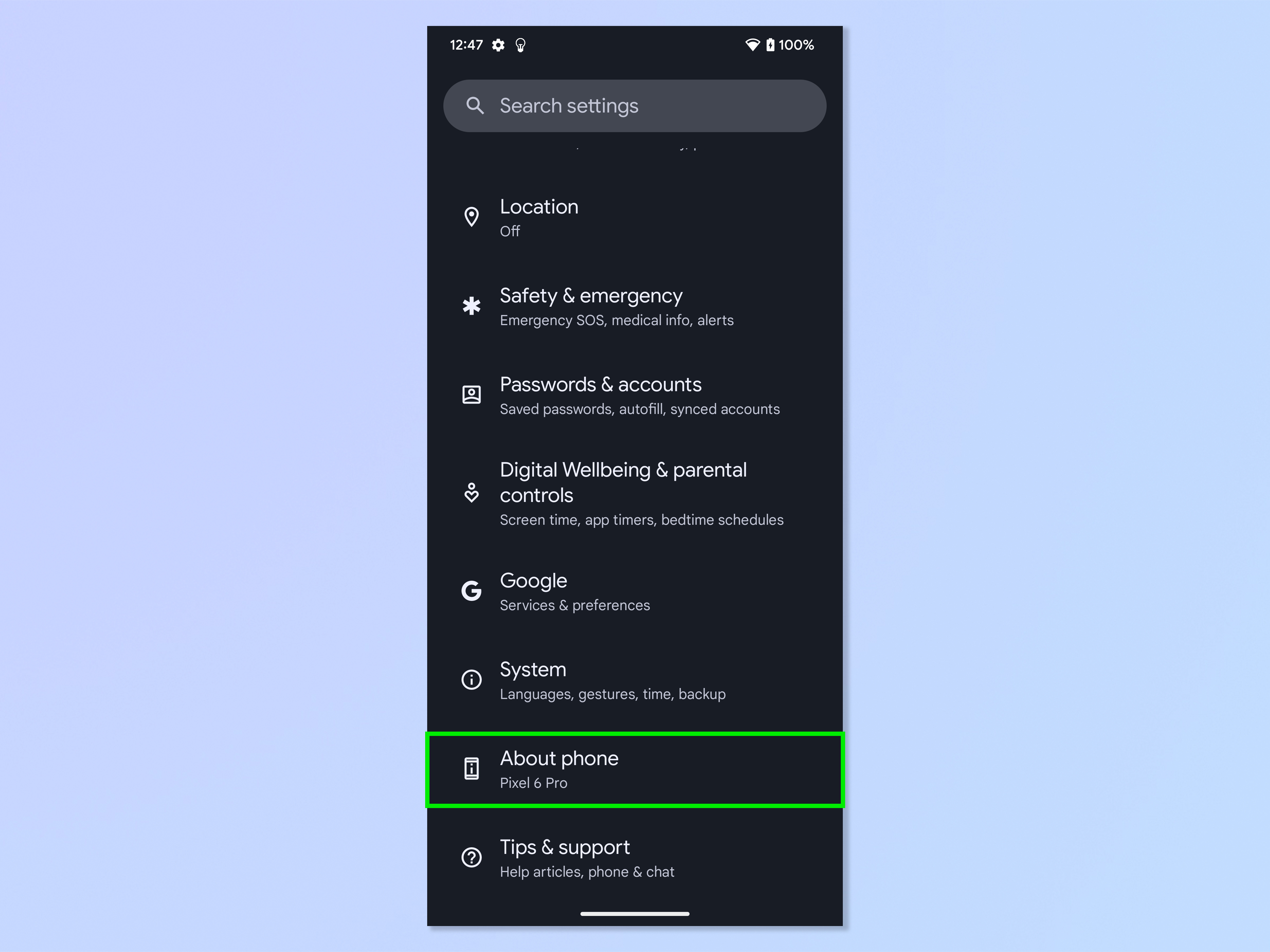 Снимок экрана, показывающий шаги, необходимые для поиска пасхального яйца Android 13 и установки его в качестве обоев.
