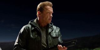 Arnold with a shotgun in Genisys