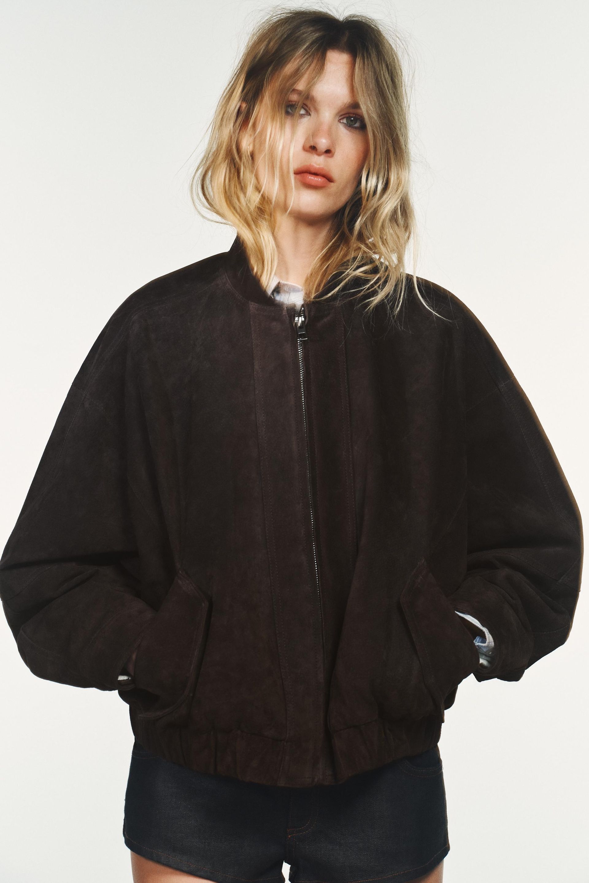 100% Suede Bomber Jacket