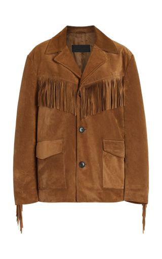 Maelle Fringed Suede Jacket