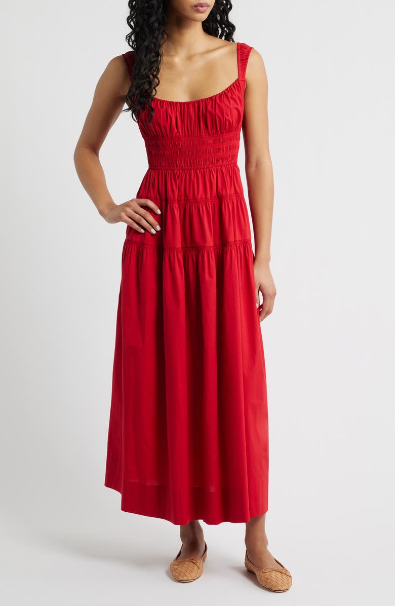 Clover Organic Cotton Poplin Tiered Sundress