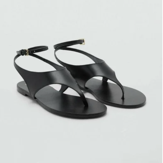 T-Bar Sandals - Black