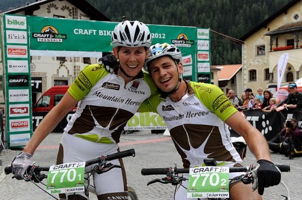 Today's mixed winners Kathrin Neumann and Daniel Jung of Mountain Heroes.