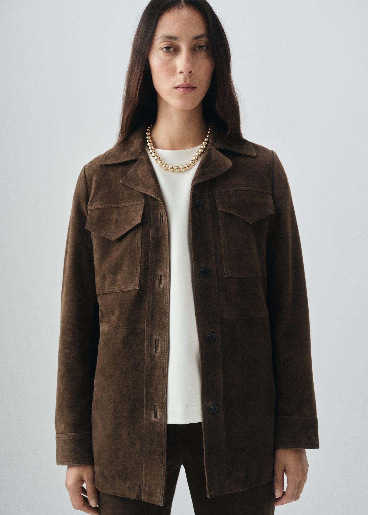 100% Suede Jacket With Pockets - Women | Mango Usa