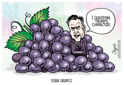 Political cartoon U.S. Trump Mitt Romney Washington post op-ed