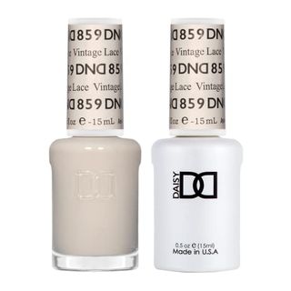 Dnd Gel Polish Set, Sheer Collection, Uv/led Gel Polish and Air Dry Nail Lacquer, Matching Chip-Free Polish Duo, 859 Vintage Lace, 0.5 Fl Oz