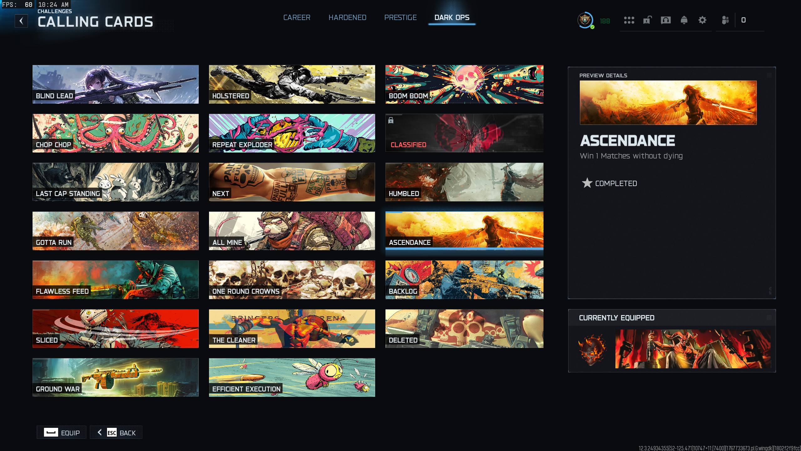 An almost complete collection of Dark Ops from Call of Duty: Warzone in the Black Ops 7 year.