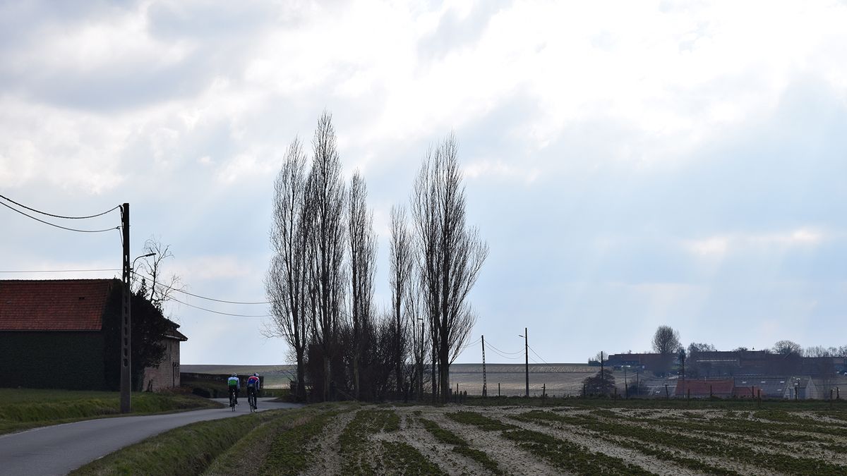 Riding through the Flanders landscape