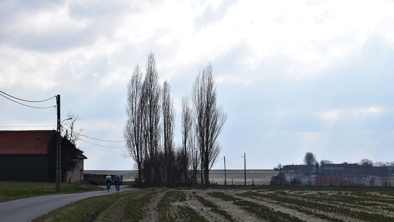 Riding through the Flanders landscape
