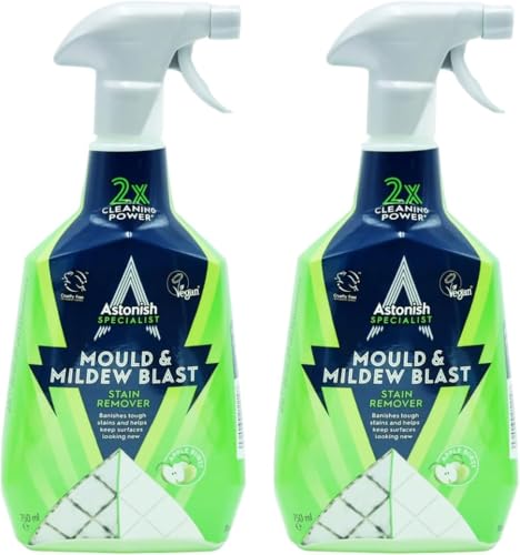 Astonish Specialist Extra Strength Mould &amp;amp; Mildew Stain Blaster Spray, for Fast Mould Removal, 2 X 750ml