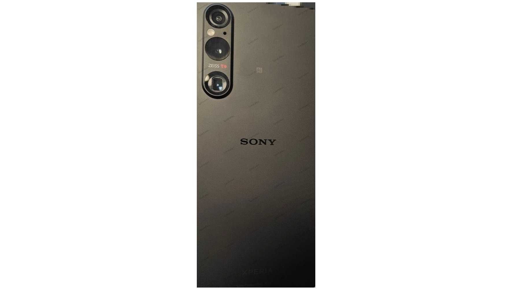 A leaked image reportedly showing the back of the Sony Xperia 1 V