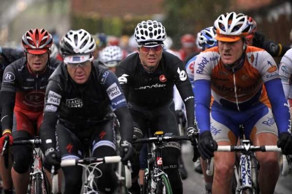 Thor Hushovd, Sebastien Rosseler and Rick Flens