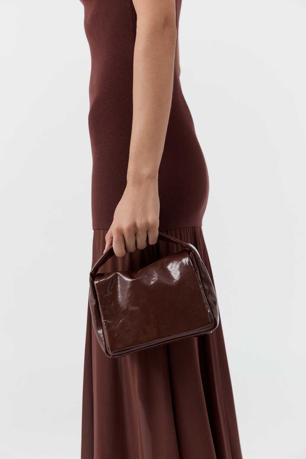 Petit Soft Satchel - Patent Liqueur