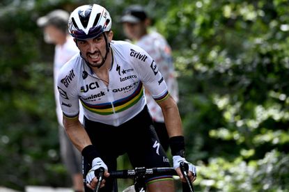 Julian Alaphilippe riding at the Tour de France 2021