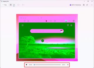 Snipping Tool video preview