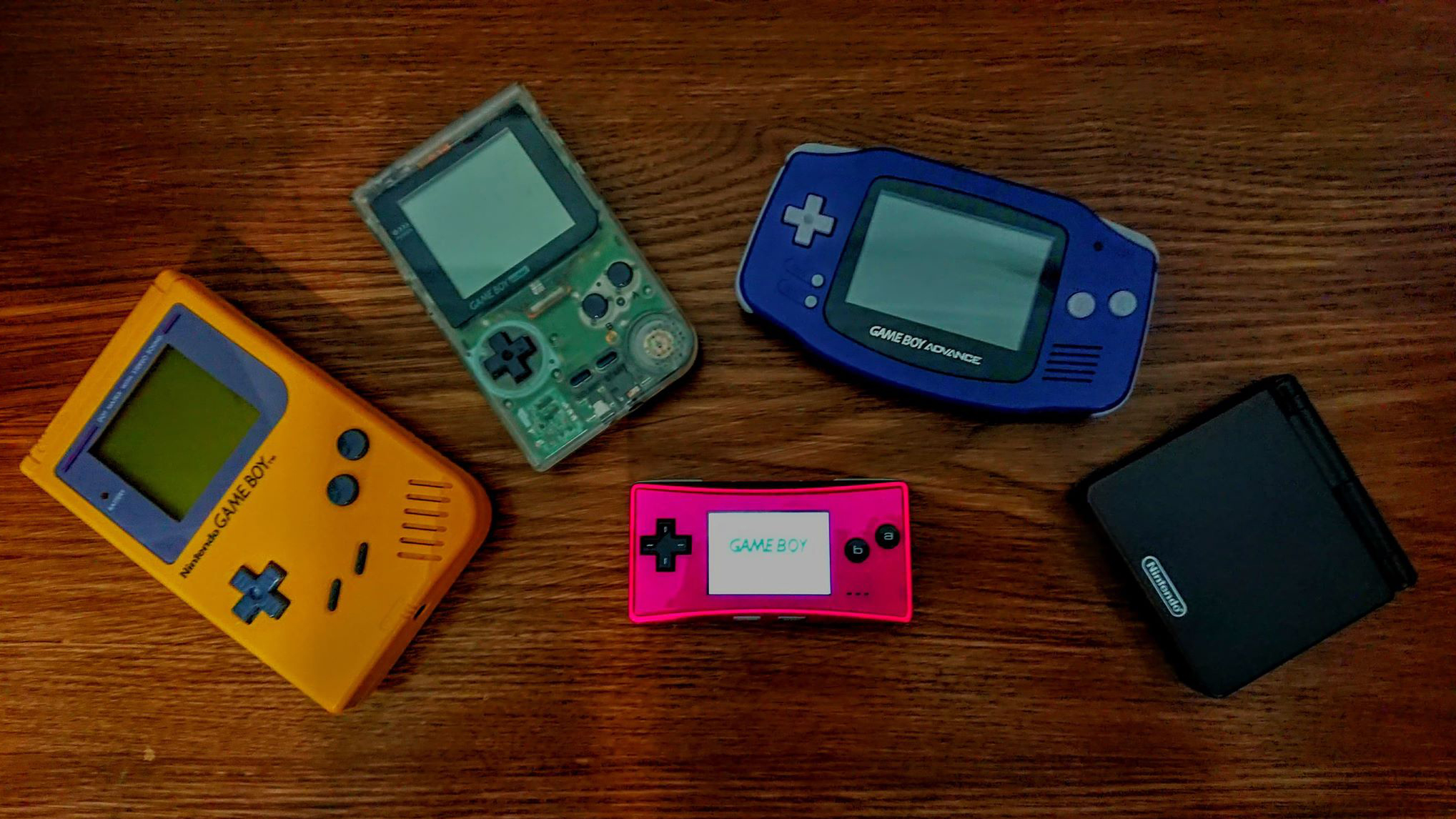 Collection of Game Boy systems