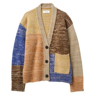 Toast Color Block Wool Cotton Cardigan