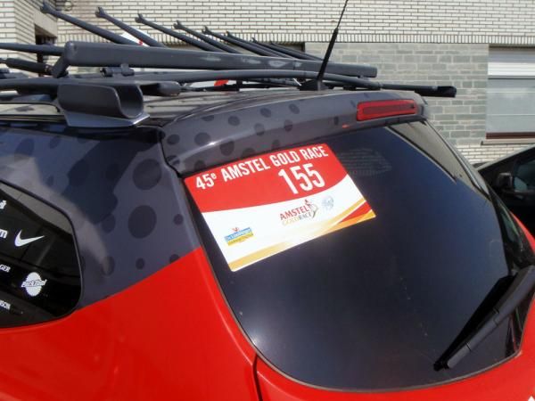 This team car was fresh from a day of duty across the border at Amstel Gold Race