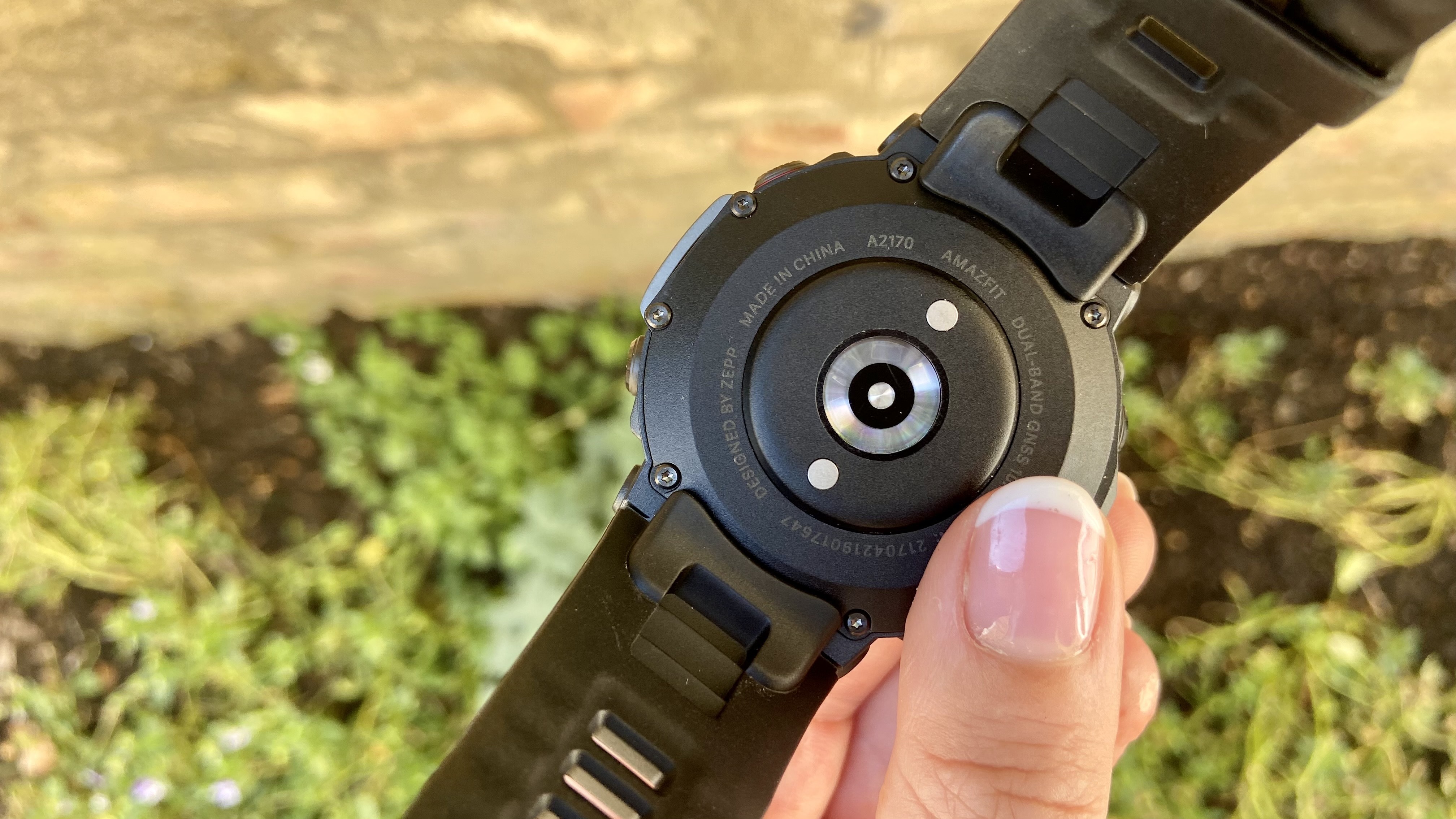 Image of the heart rate monitor on the Amazfit T REX 2