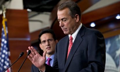 John Boehner and House Republicans are all that stand in the way the fiscal cliff deal.