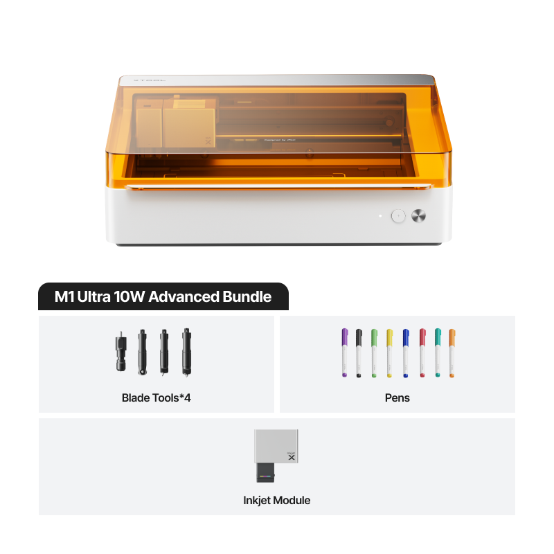 Xtool M1 Ultra the World's First 4-In-1 Craft Machine - 10w / M1 Ultra 10w Advanced Bundle