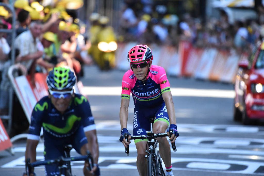 Louis Meintjes (Lampre-Merida) finishes in Luchon