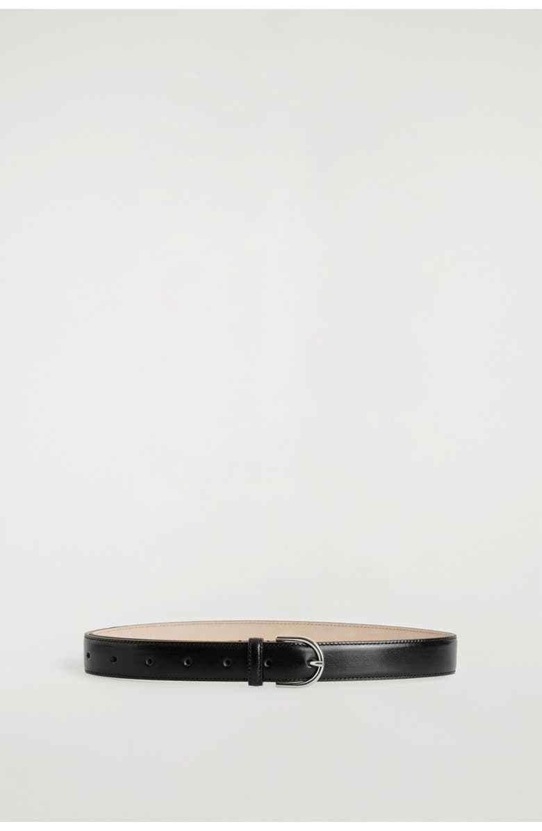 D-Buckle Leather Belt