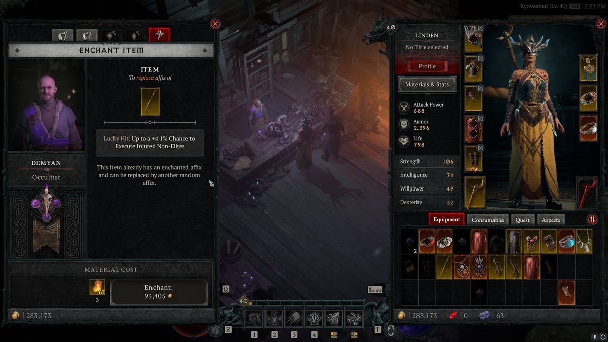 Diablo 4 item enchanting
