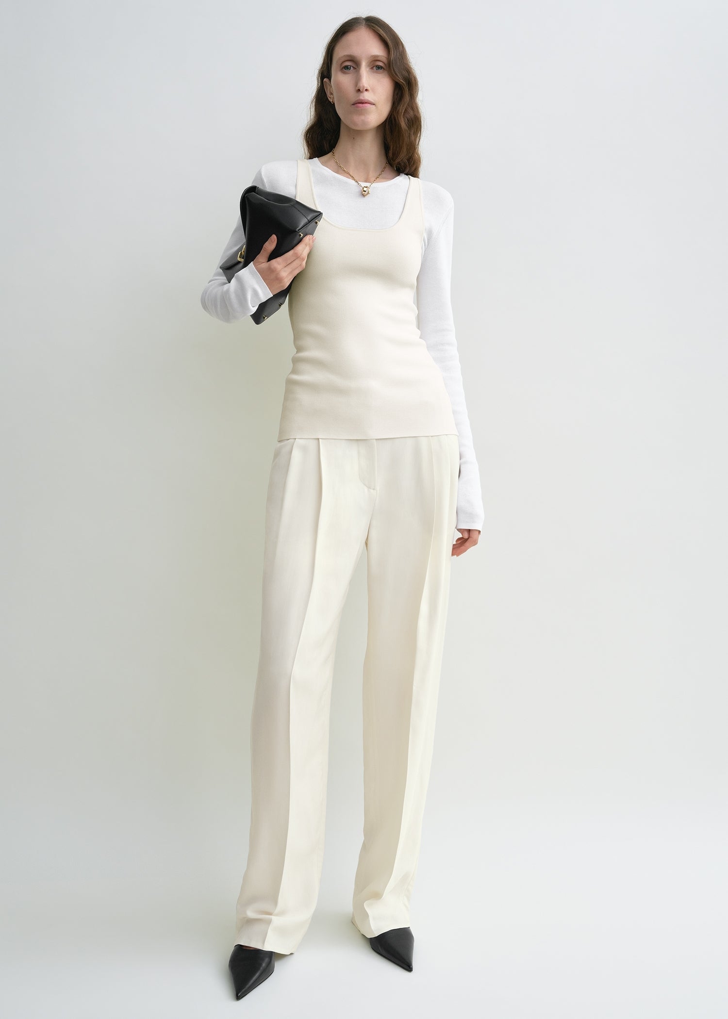 Compact Knit Tank White
