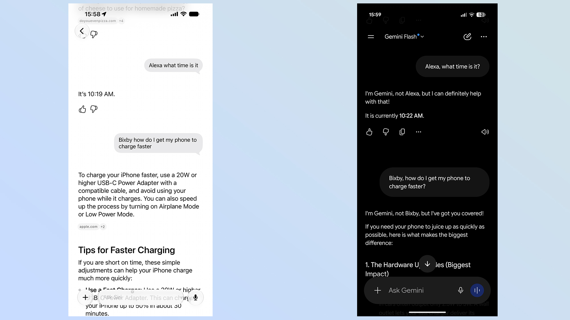 siri vs gemini questions and answers