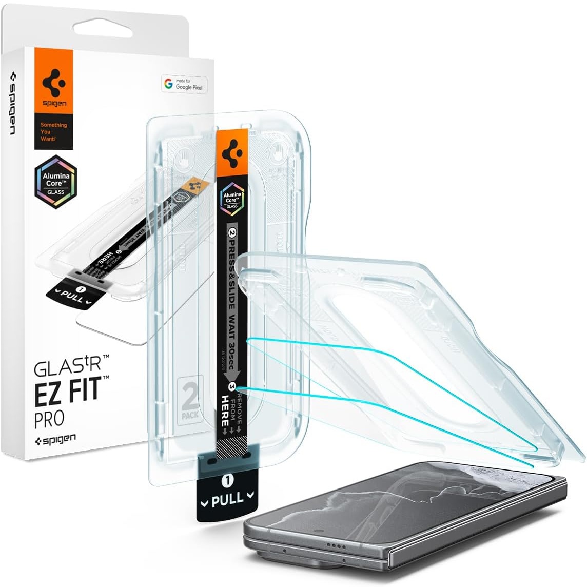 Spigen GlasTR EZ FIT Pro Screen Protector for Pixel 11 Pro Fold