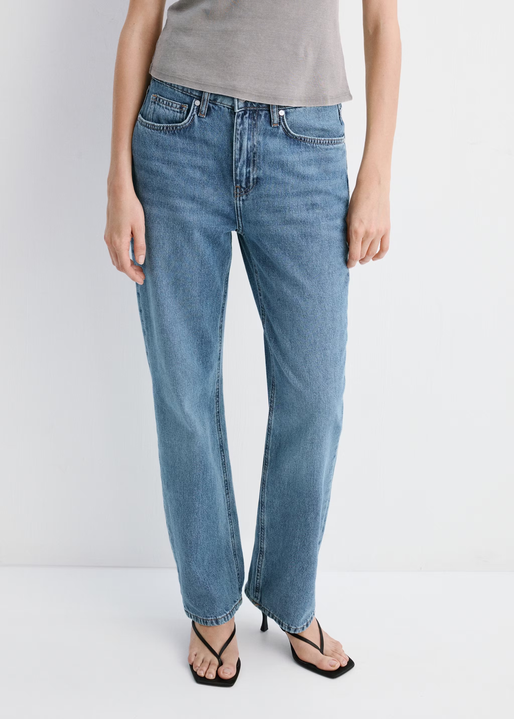 MANGO, Matilda High-Rise Straight Jeans - Women | Mango United Kingdom