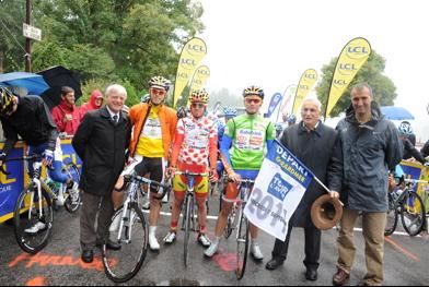 The classification leaders at the start of the day