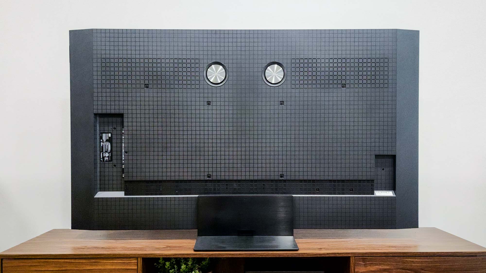 The back of a TCL QM8K QD-Mini LED TV.