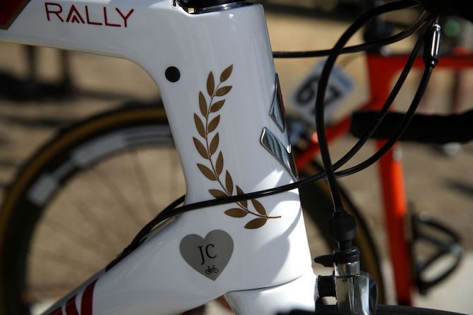 'Gladiator' is Brandon McNulty's 58cm frame. Ten-year-old Lucas' picture of himself at a colosseum inspired the design: the bronze-gold and scarlet colours, laurel wreaths and Roman mosaic patterns would be good enough for Russell Crowe to ride