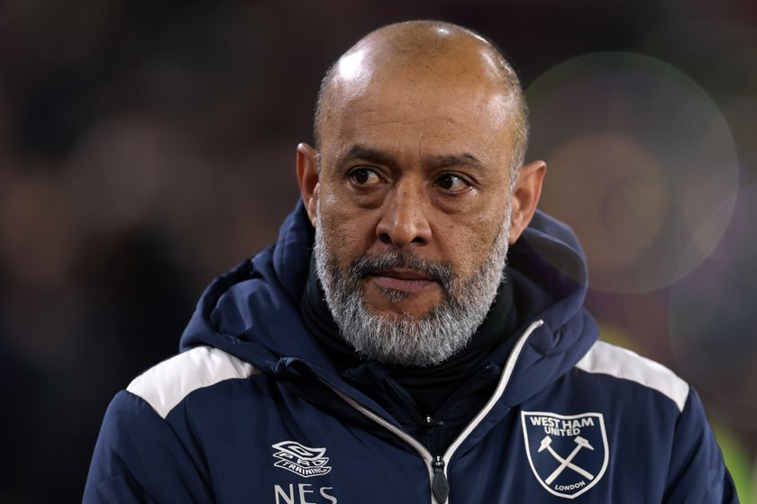 LONDON, ENGLAND - JANUARY 06: Nuno Espirito Santo, Manager of West Ham United, during the Premier League match between West Ham United and Nottingham Forest at London Stadium on January 06, 2026 in London, England. (Photo by Justin Setterfield/Getty Images)