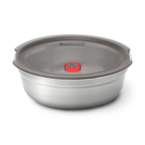 Black + Blum Lunch Bowl - Reusable Meal Prep Containers for Picnic &amp;amp; Camping - Microwavable Stainless Steel Lunch &amp;amp; Dinner Food Storage Box With Leak Proof Lid - Dishwasher &amp;amp; Oven Safe - 650ml