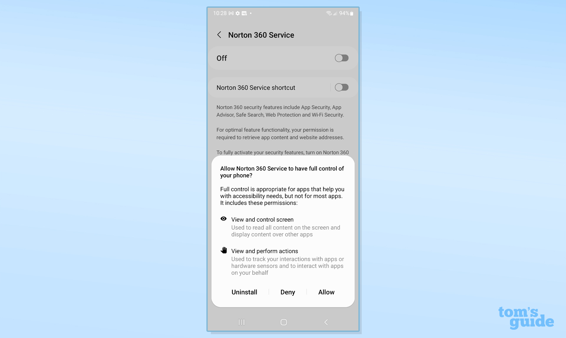 Norton 360: Mobile Security app screenshot
